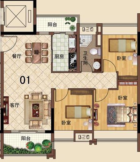 叼嘿软件下载大全陶瓷磚應用效果：大瀝碧桂園·華府01戶型叼嘿视频大全效果鑒賞